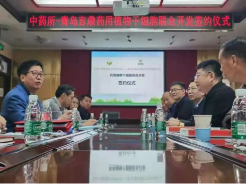 中国中医科学院中药研究所—青岛尊龙凯时药用植物干细胞联合开发签约仪式圆满乐成！